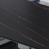 Ensemble de salle à manger en pierre de style de style créateur Rectangle 1/4/5/6 pièces Table de table