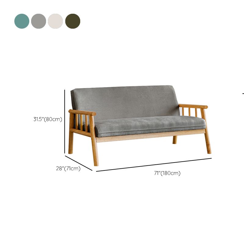 Contemporary Square Arm Sofa 31.49" High Linen Sofa with Tight Back