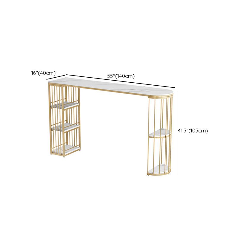 Metal Pub Set 1/3/4 Pcs Rectangle Bar Table with Stone Top and Upholstered Bar Stools Clearhalo 'Bar Furniture' 'furn' 'furn_home_bar_bar_sets' 'Furniture' 'Home Bars & Bar Sets' 'home_bar_bar_sets' 'Kitchen & Dining Furniture' 1200x1200_4ce79a84-460c-46dc-9e21-bb1b59268b83