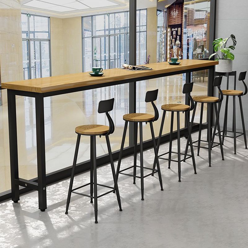 Industriële bar-eettafel voor binnen, barkruktafel van metaal en hout