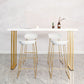 Glam Style Bar Table 42-inch Height Wood Top Bistro Table with Gold Pedestal Clearhalo 'Bar Furniture' 'Bar Tables' 'bar_tables' 'furn' 'furn_bar_tables' 'Furniture' 'Kitchen & Dining Furniture' 1200x1200_4ce82442-103a-46be-be52-81ff211db8e5