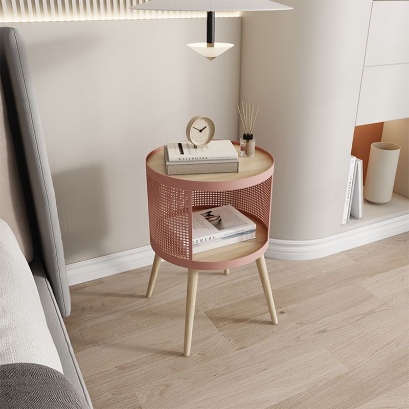 16 "W x 20" H Armadi a letto in legno massiccio comodino moderno con 2 ripiani per soggiorno