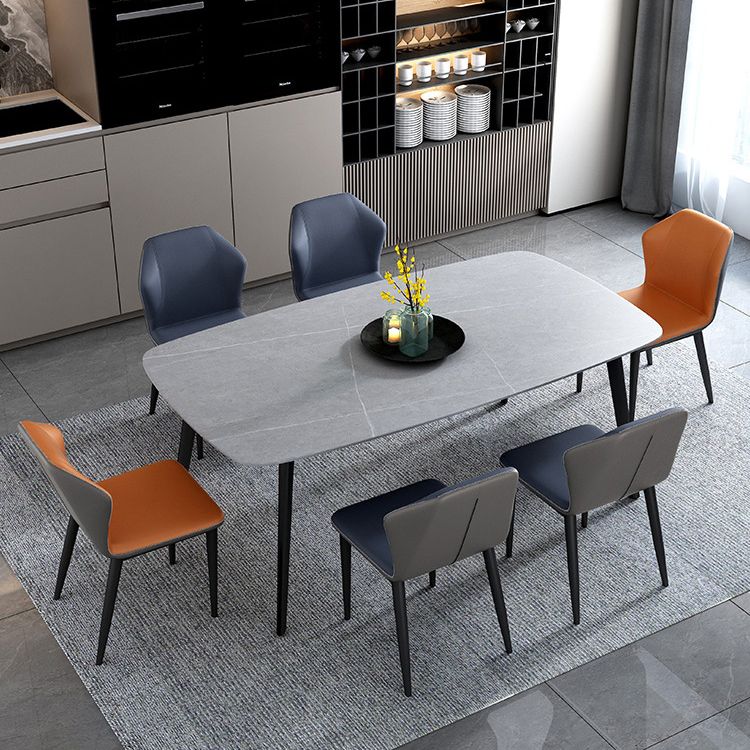 Industrial Style Dining Site Table Rectangle Stone Furniture with 4 Legs Clearhalo ' dining_table' 'Dining Tables & Seating' 'Dining Tables' 'furn' 'furn_dining_table' 'Furniture' 'furniture_dining_table' 'Kitchen & Dining Furniture' 'kitchen&dining_furn' 'kitchen' 'kitchen_dining_table' 1200x1200_4ce99b6f-f9a1-4848-acd8-b23d89757b1b