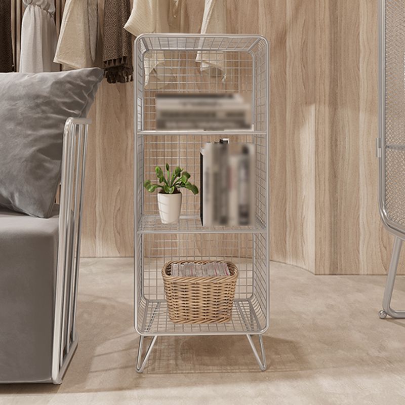 Metal Standard Bookcase Contemporary Style Closed Back Bookcase Clearhalo 'Bookcases' 'furn' 'furn_bookcases' 'Furniture' 'furniture_bookcases' 'kitchen' 'kitchen_bookcases' 'Living Room Furniture' 'Office Furniture' 1200x1200_4cea8657-ba96-4a32-a06a-f4862c4c1306