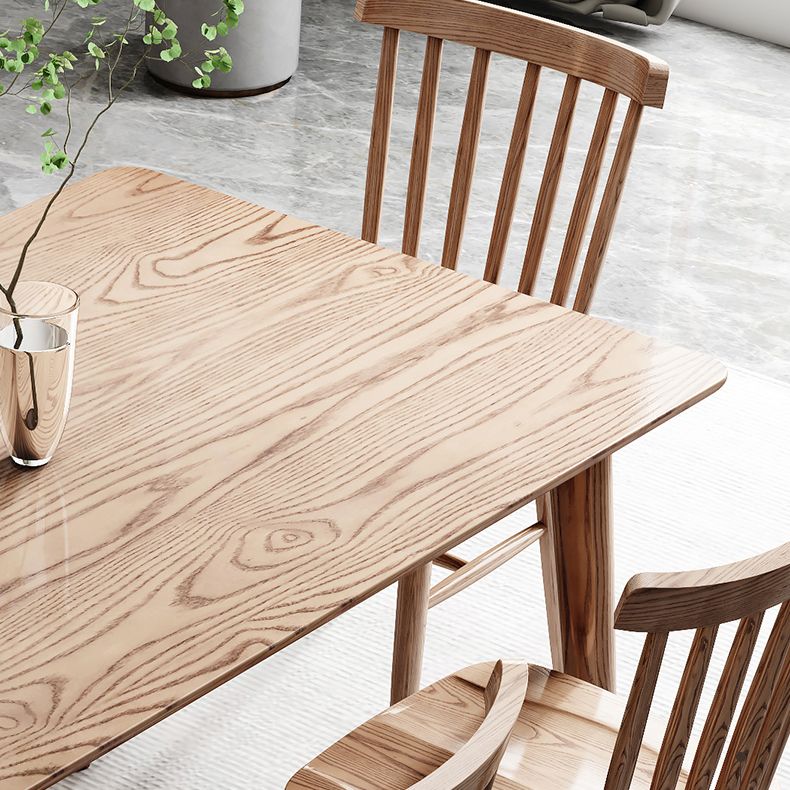 Rectangle Wood in Brown Dining Table Modern Ash Table with 4 Legs for Restaurant Clearhalo ' dining_table' 'Dining Tables & Seating' 'Dining Tables' 'furn' 'furn_dining_table' 'Furniture' 'furniture_dining_table' 'Kitchen & Dining Furniture' 'kitchen&dining_furn' 'kitchen' 'kitchen_dining_table' 1200x1200_4cebb123-3b89-43eb-811f-826ea94dde77