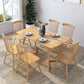 Rectangle Table Modern Oak Solid Wood Double Pedestal Furniture for Indoor Clearhalo ' dining_table' 'Dining Tables & Seating' 'Dining Tables' 'furn' 'furn_dining_table' 'Furniture' 'furniture_dining_table' 'Kitchen & Dining Furniture' 'kitchen&dining_furn' 'kitchen' 'kitchen_dining_table' 1200x1200_4cedecc4-86f8-4a14-9b72-a8a5fa8f0afb