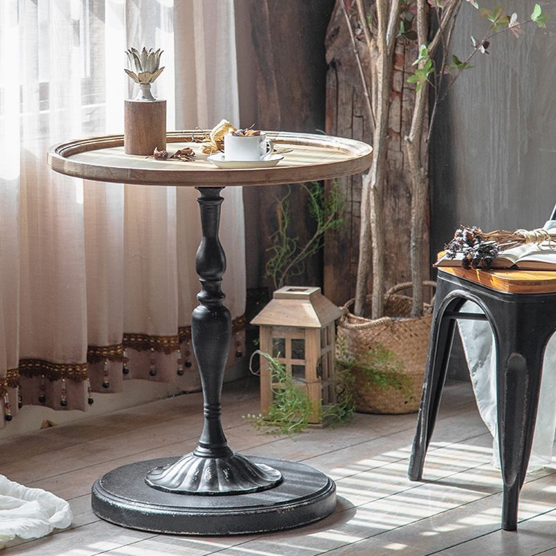 Table d'appoint de campagne de 19 "de largeur de 19" Table d'appoint accent rond pour chambre à coucher