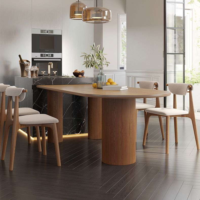 Island Platform Dining Table Contemporary Solid Wood Dining Table Clearhalo ' dining_table' 'Dining Tables & Seating' 'Dining Tables' 'furn' 'furn_dining_table' 'Furniture' 'furniture_dining_table' 'Kitchen & Dining Furniture' 'kitchen&dining_furn' 'kitchen' 'kitchen_dining_table' 1200x1200_4cef2e23-35c8-4dbc-817a-755fd3af7c1b