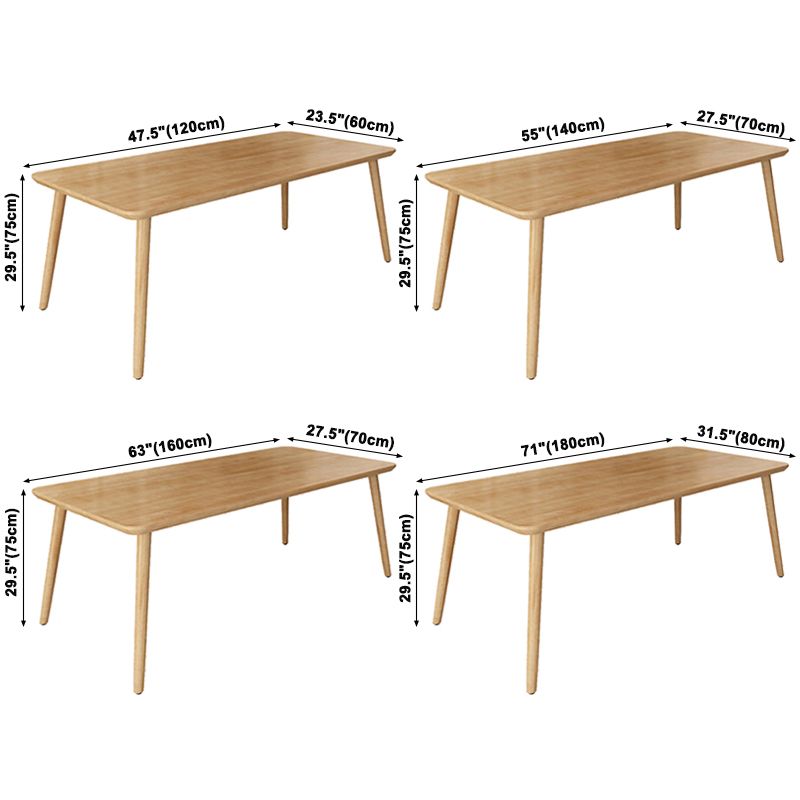 Dining Room Simple Solid Wood Rectangular Dining Table with 4 Legs Base Clearhalo ' dining_table' 'Dining Tables & Seating' 'Dining Tables' 'Furniture' 'furniture_dining_table' 'Kitchen & Dining Furniture' 'kitchen&dining_furn' 'kitchen' 'kitchen_dining_table' 1200x1200_4cef6ce4-09d1-4269-9384-b039f639abd5