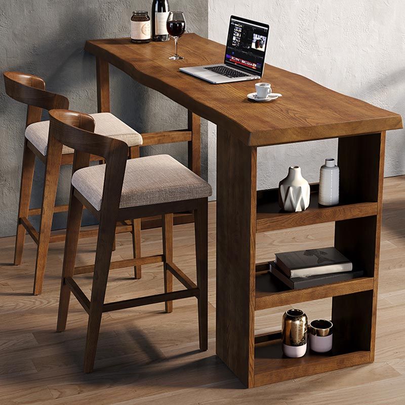 Ash houten bovenste balk tafel eigentijdse staaftafel met houten opbergrek