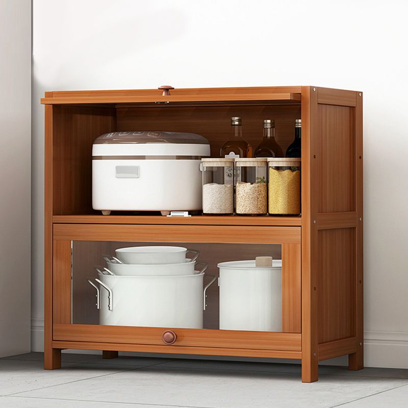 Brown Bamboo Kitchen Server Modern Dining Server for Living Room Clearhalo 'buffet_sideboard' 'Buffets & Sideboards' 'furn' 'furn_buffet_sideboard' 'Furniture' 'Kitchen & Dining Furniture' 1200x1200_4cf1a16a-839d-479d-8f30-29dd20468967