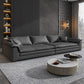 Modern Living Room Flared Arm Sofa with 3 Pillows Standard Seating