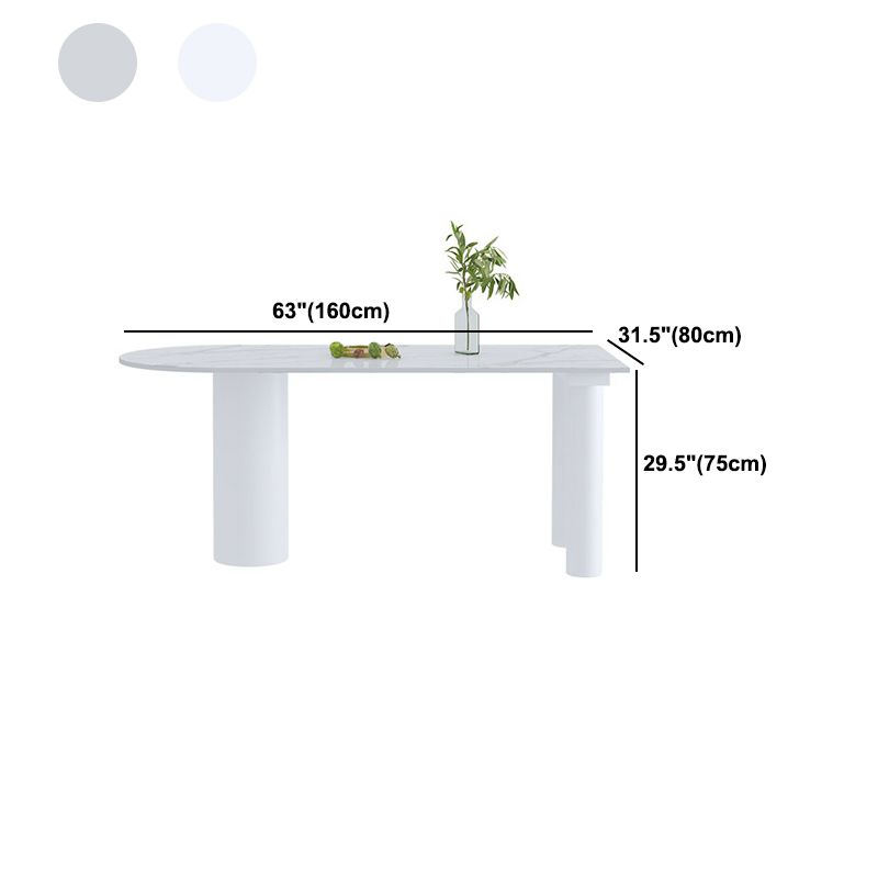 Contemporary Dining Table Stone 3-foot Furniture for Dining Room Clearhalo 'Dining Tables & Seating' 'Dining Tables' 'dining_table' 'furn' 'furn_dining_table' 'Furniture' 'Kitchen & Dining Furniture' 1200x1200_4cf2b384-3052-412f-b8d7-f35baf7720ad