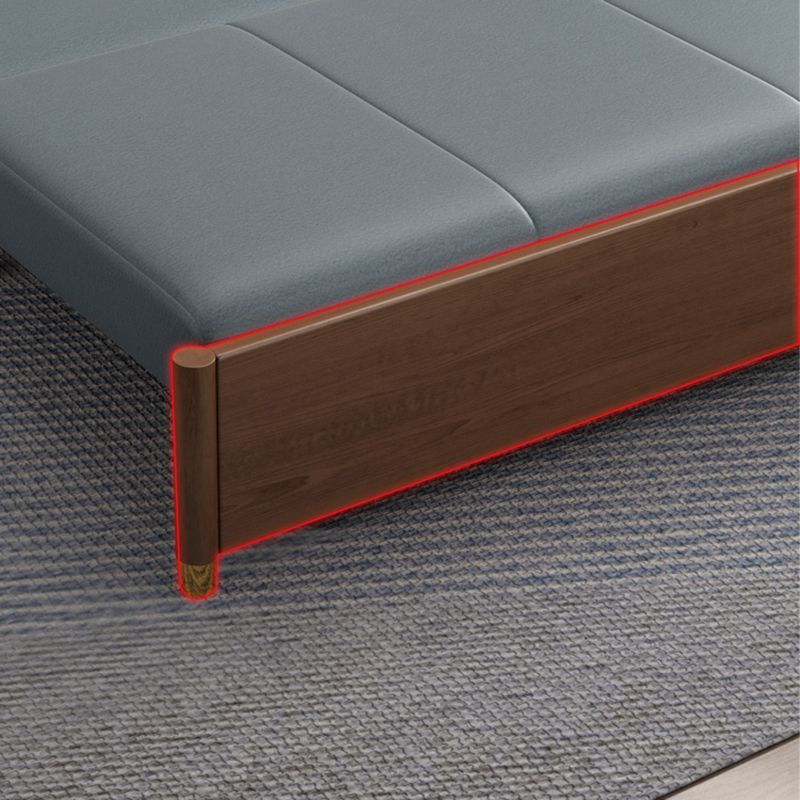 Convertible Square Arm Sofa with Pillows Faux Leather Sofa Bed in Blue Clearhalo 'furn' 'furn_sofas' 'Furniture' 'Living Room Furniture' 'Sofa' 'sofas' 1200x1200_4cf38580-2613-48b7-b306-2c7048c4cac4