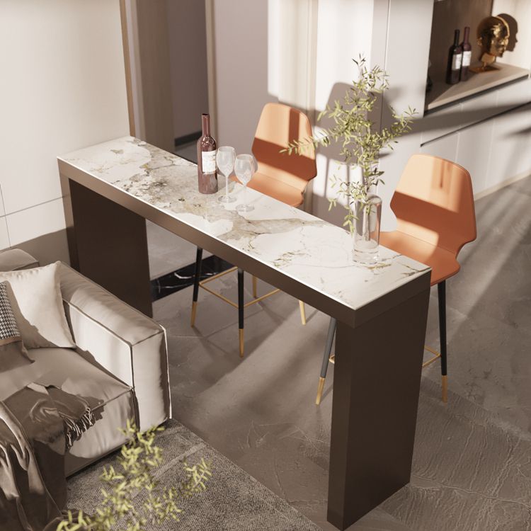 Modern Stone Bistro Set 1/2/3 Pieces Rectangle Living Room Pub Dining Set