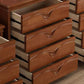 Brun 16.14 "Large Accent moderne coffre en bois avec des tiroirs