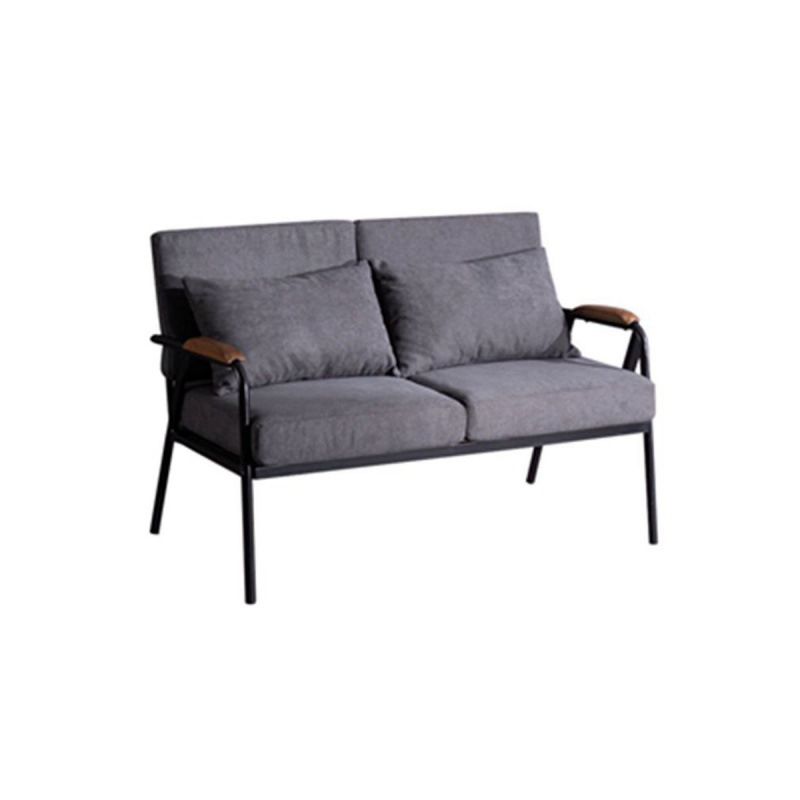 正方形のアームソファ24.40 "幅2人乗りのソファとリビングルームのためのゆるい背中