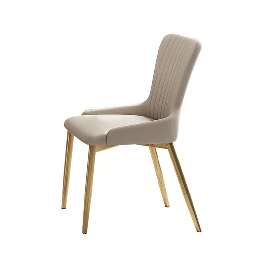 Modern Style Sintered Stone Dining Room Set with White Rectangle Shape Table and Gold Trestle Base Clearhalo 'Dining Room Sets' 'Dining Tables & Seating' 'dining_room_set' 'furn' 'furn_dining_room_set' 'Furniture' 'furniture_dining_room_set' 'Kitchen & Dining Furniture' 'kitchen&dining_furn' 'kitchen' 1200x1200_4cf68cd7-4afa-44e9-856e-304714fd5532