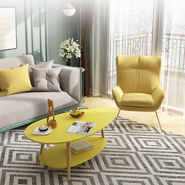 Minimalistic Single Coffee Table Wood Contemporary Cocktail Table with Shelf Clearhalo 'Coffee & Accent Tables' 'Coffee Tables' 'coffee_tables' 'furn' 'furn_coffee_tables' 'Furniture' 'Living Room Furniture' 1200x1200_4cf767fe-474f-4852-9a00-f6fe6351b5c9