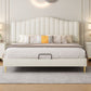 Soild Wood Bed with Camelback Panel Headboard and Metal Legs Clearhalo 'Bedroom Furniture' 'Beds' 'furn' 'furn_beds' 'Furniture' 1200x1200_4cf7f623-045d-4798-bcc7-a42a58b92546