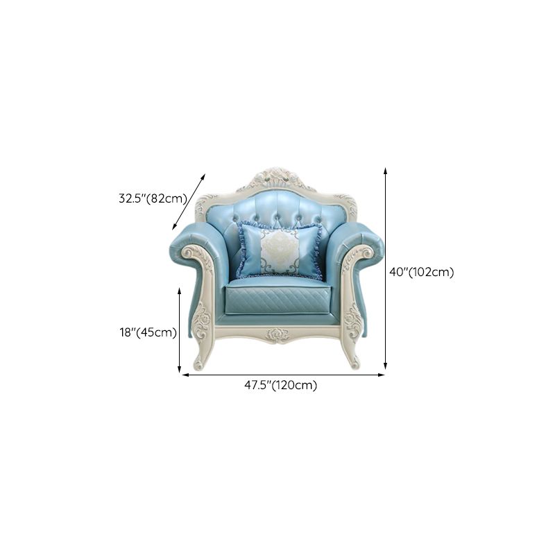 37" High Sofa Rolled Arm Sofa with Tufted Split-Back for Living Room