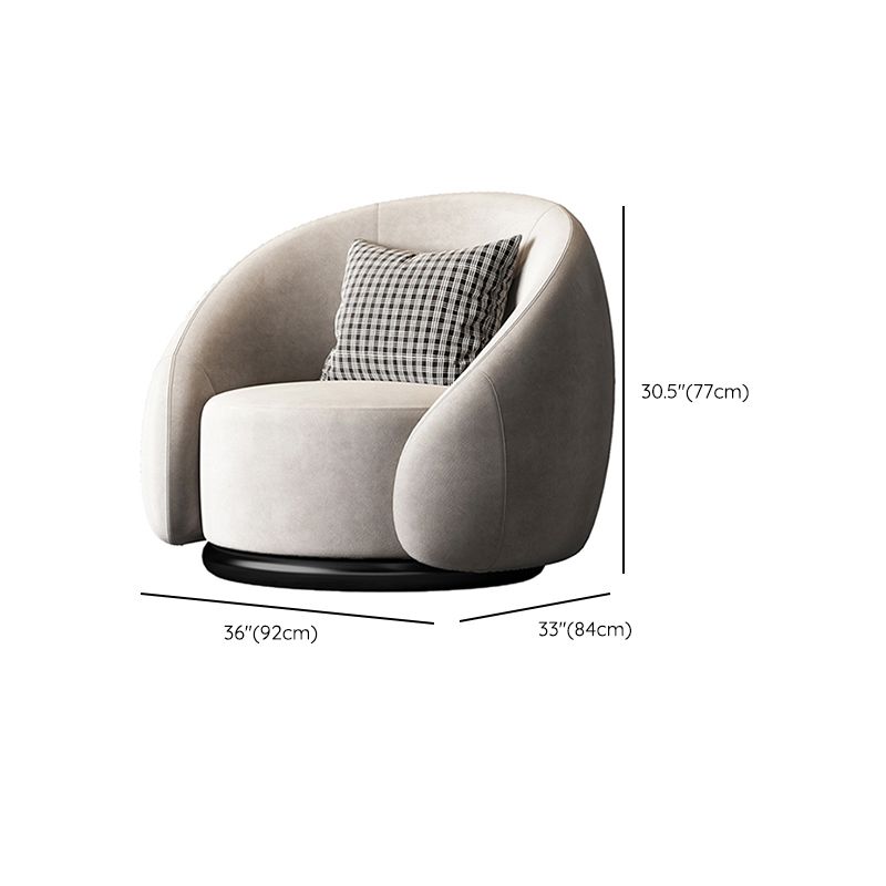 Contemporary 33.07" Wide Pillow Back Chair Velvet Sloped Arm Chair in Gray Clearhalo 'Accent Chairs' 'accent_chairs' 'Chairs & Seating' 'furn' 'furn_accent_chairs' 'Furniture' 'Living Room Furniture' 1200x1200_4cf9c0e4-eced-47d1-a64c-b3d66ccea18b