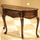 Free Form Shape Contemporary Console Table Brown Console Sofa Table for Hall