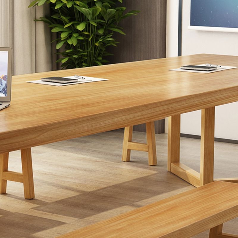 Contemporary Style Wood Office Desk Rectangular Shape Task Desk with Legs Clearhalo 'furn' 'furn_office_desk' 'Furniture' 'Office Desks' 'Office Furniture' 'office_desk' 1200x1200_4cfaaafe-b113-4187-9bcb-7700d52bc98b