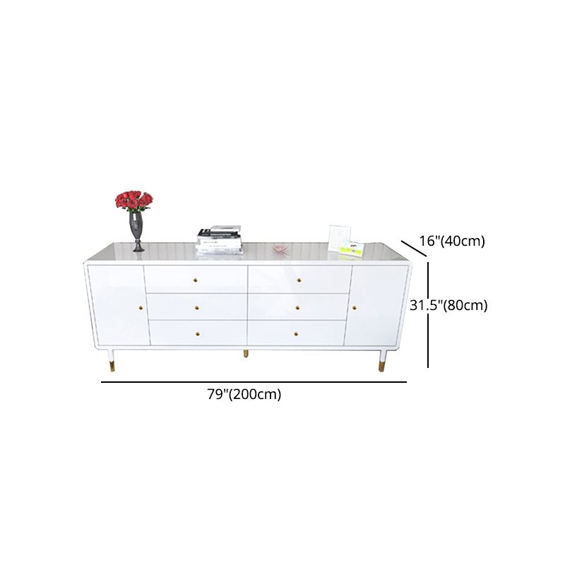 Sideboard di archiviazione di lusso Sideboard di rettangolo in legno per sala da pranzo