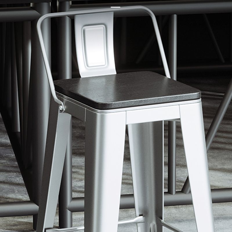 Industrial Silver Counter Stools Iron Wooden Bar Bristol Stools with Square Seat Clearhalo 'Bar Furniture' 'Bar Stools' 'bar_stools' 'furn' 'furn_bar_stools' 'furniture_bar_stools' 'Kitchen & Dining Furniture' 'kitchen&dining_furn' 'kitchen' 'kitchen_furn' Furniture' 1200x1200_4cfb3f07-c08a-40db-9fca-3ad4cbbc01a1