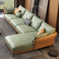 Inverted Armrest with Pillow Back Imitation Leather Sofa Bed Sponge/latex Padded Sofa