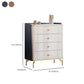 15.6" Width Classic Glam Storage Chest Stone Storage Chest Dresser