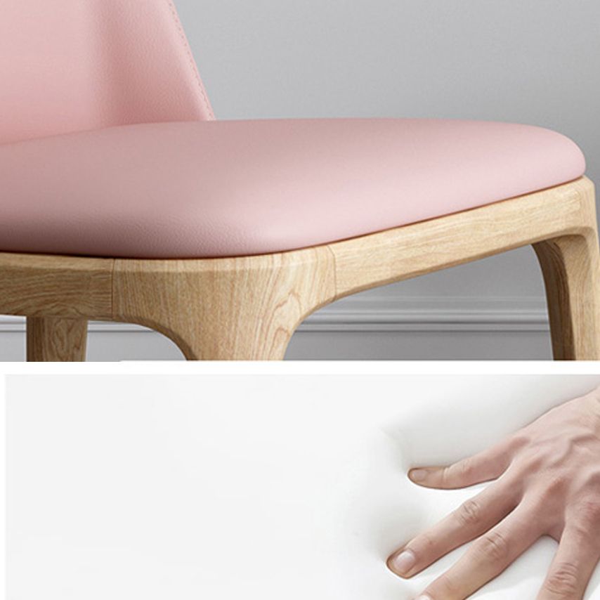 Contemporary Style Dining Chairs Armless Kitchen Chairs with Wooden Legs Clearhalo ' kitchen&dining_furn' 'Dining Chairs' 'Dining Tables & Seating' 'dining_chair' 'furn' 'furn_dining_chair' 'Furniture' 'furniture_dining_chair' 'Kitchen & Dining Furniture' 'kitchen' 1200x1200_4d002f8f-cc82-4ddd-846a-30802bb26b9e