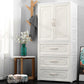 Contemporary Wardrobe Armoire with Drawer Plastic Wardrobe Cabinet Clearhalo 'Armoires & Wardrobes' 'armoires_wardrobes' 'Bedroom Furniture' 'furn' 'furn_armoires_wardrobes' 'Furniture' 1200x1200_4d005c15-ea96-4994-a6f7-29561711b475