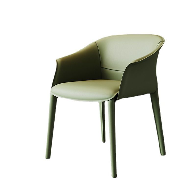 Eigentijdse stijl armstoel lederen eetkamerstoel voor thuisgebruik