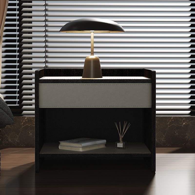 1-Drawer Nightstand 16.5" W Leather Open Storage Night Table for Bedroom Clearhalo 'Bedroom Furniture' 'furn' 'furn_night_stand' 'Furniture' 'night_stand' 'Nightstands' 1200x1200_4d01454b-76ab-4b6e-8e1e-898246caa5cb