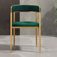 Glam Gold Metal Arm Chair Open Back Dining Side Chair with Upholstered Clearhalo 'Dining Chairs' 'Dining Tables & Seating' 'dining_chair' 'furn' 'furn_dining_chair' 'Furniture' 'furniture_dining_chair' 'Kitchen & Dining Furniture' 1200x1200_4d019a9c-9f7b-4143-8d2b-208348feb210