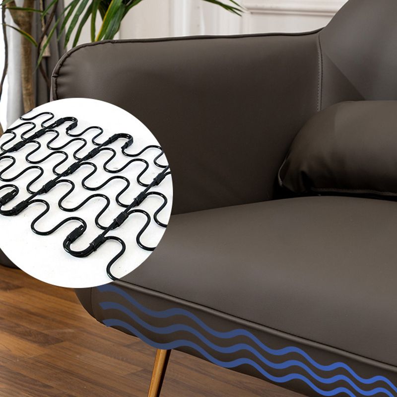 Faux Leather Sofa 29.52" D x 31.49" H Flared Arm Sofa for Living Room Clearhalo 'furn' 'furn_sofas' 'Furniture' 'Living Room Furniture' 'Sofa' 'sofas' 1200x1200_4d01daad-7943-4849-a7b3-b26301bbd338