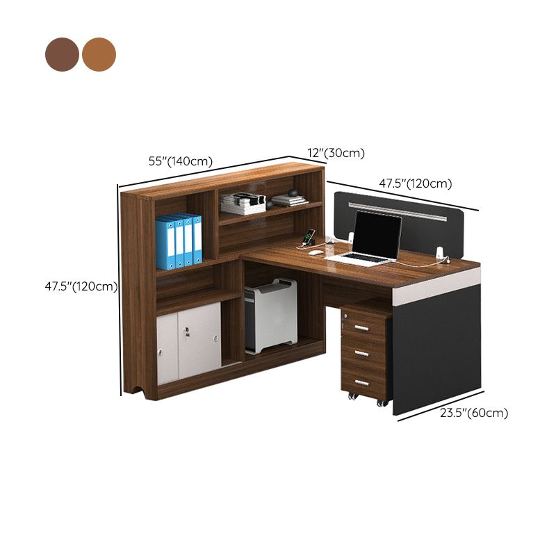 Cable Management Executive Desk Pedestal L-Shape Office Desk with Drawers Clearhalo 'furn' 'furn_office_desk' 'Furniture' 'Office Desks' 'Office Furniture' 'office_desk' 1200x1200_4d01df04-55ec-47ae-9231-aaf675f34a16
