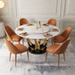 Contemporary Round Turntable Faux Leather Dining Set Stone 1/4/7 Pieces Dining Furniture Clearhalo 'Dining Room Sets' 'Dining Tables & Seating' 'dining_room_set' 'furn' 'furn_dining_room_set' 'Furniture' 'Kitchen & Dining Furniture' 1200x1200_4d04a26b-87f2-45e2-851b-07c64d2d8fb2