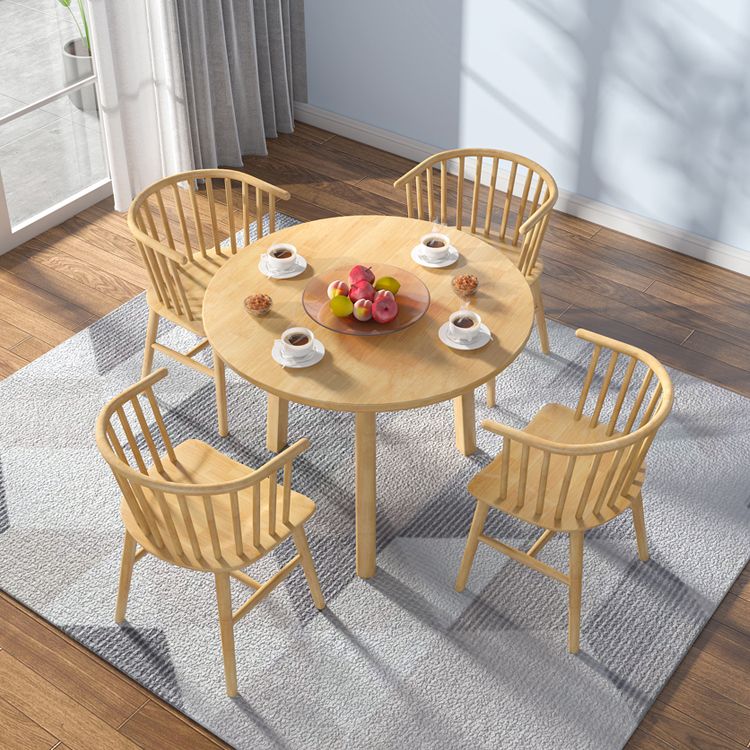 Modern Style Dining Table Round Rubberwood Dining Table for Home Use Clearhalo ' dining_table' 'Dining Tables & Seating' 'Dining Tables' 'furn' 'furn_dining_table' 'Furniture' 'furniture_dining_table' 'Kitchen & Dining Furniture' 'kitchen&dining_furn' 'kitchen' 'kitchen_dining_table' 1200x1200_4d051265-b7a3-486a-a342-a6508a80f804