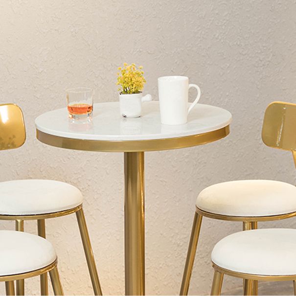 White Glam Style Round and Square Bar Table in Iron and Marble Milk Tea Shop Bar Table Clearhalo 'Bar Furniture' 'Bar Tables' 'bar_tables' 'furn' 'furn_bar_tables' 'Furniture' 'furniture_bar_tables' 'Kitchen & Dining Furniture' 1200x1200_4d058262-8741-4b63-9c9b-67d53cc2abca