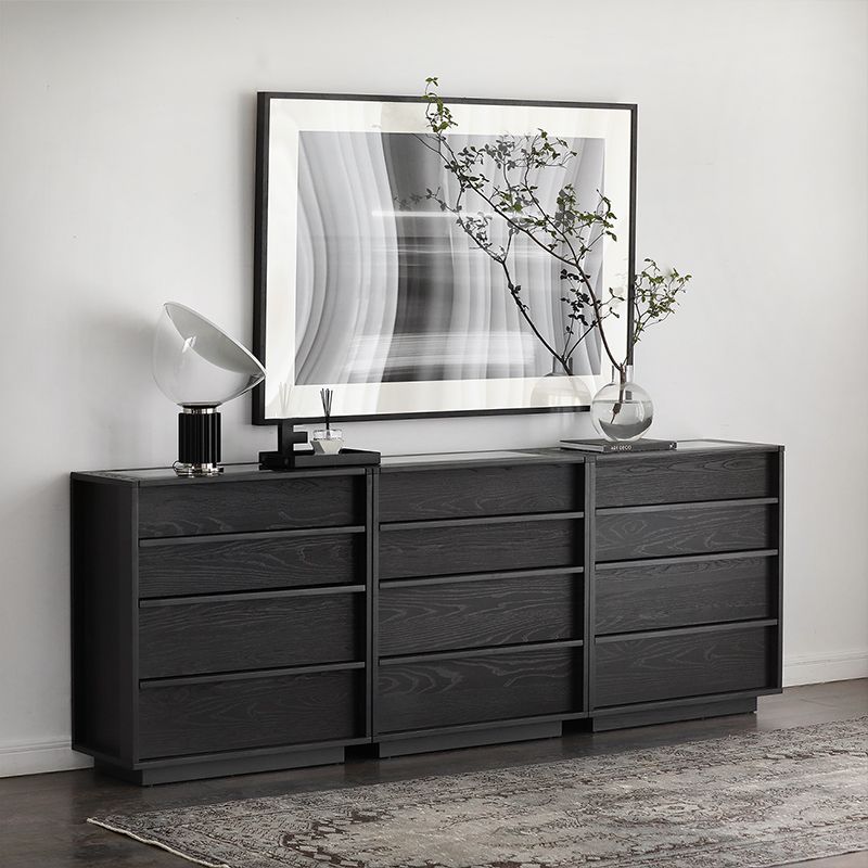 Industrial Solid Wood Accent Chest Rectangle Accent Chest with Drawer