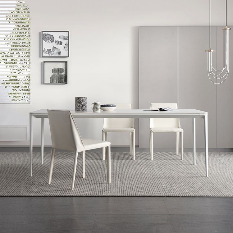Modern White Dining Table Set 1/2/5/6/7 Pieces Rectangle Dinette Set with Sintered Stone Clearhalo 'Dining Room Sets' 'Dining Tables & Seating' 'dining_room_set' 'furn' 'furn_dining_room_set' 'Furniture' 'Kitchen & Dining Furniture' 1200x1200_4d068564-2a3e-4142-be5c-787278ad6c35