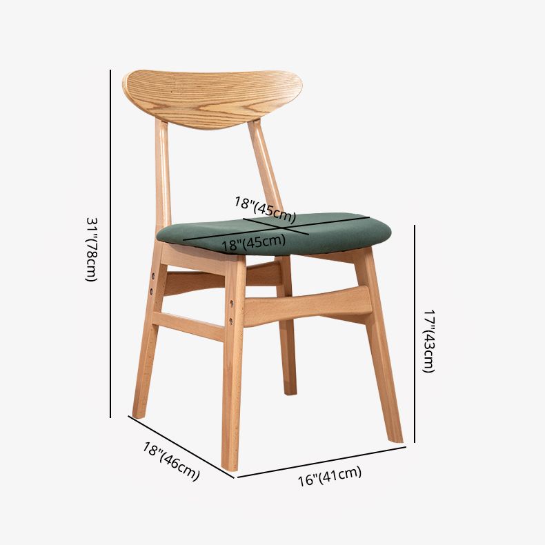 Contemporary Wooden Indoor Open Back Dining Side Chair of 16'' Wide Dining Chair Clearhalo ' kitchen&dining_furn' 'Dining Chairs' 'Dining Tables & Seating' 'dining_chair' 'furn' 'furn_dining_chair' 'Furniture' 'furniture_dining_chair' 'Kitchen & Dining Furniture' 'kitchen' 1200x1200_4d06dfe0-0cff-4818-a9e1-5a1c09cfe085