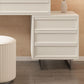 Contemporary Vanity Dressing Table in Beige with 2/5 Drawers
