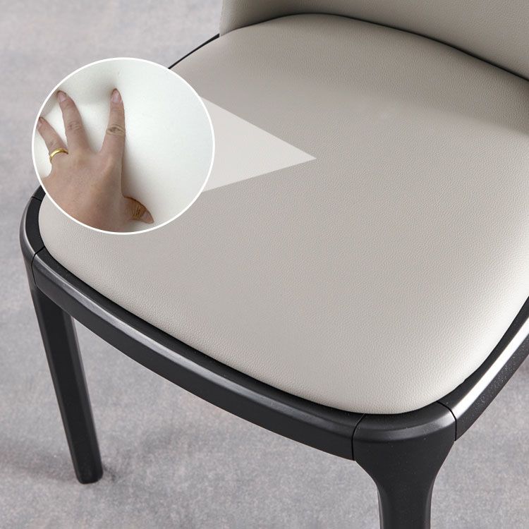 Traditional Wood Dining Armless Chair Leather Dining Side Chair (Set of 2) Clearhalo ' kitchen&dining_furn' 'Dining Chairs' 'Dining Tables & Seating' 'dining_chair' 'furn' 'furn_dining_chair' 'Furniture' 'furniture_dining_chair' 'Kitchen & Dining Furniture' 'kitchen' 1200x1200_4d0767ab-3cdf-4635-b6df-21fb7cd0d5a4