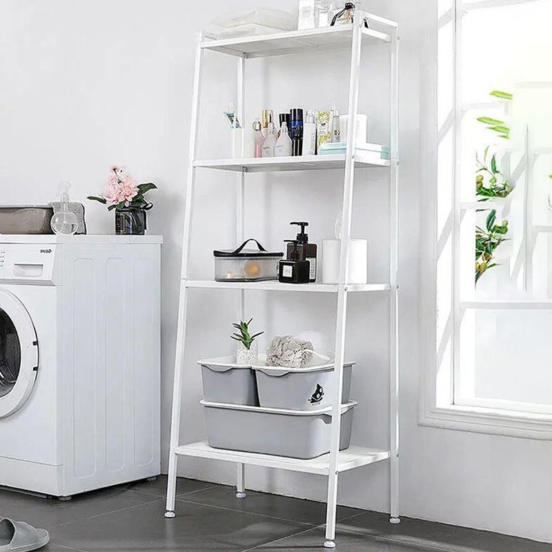Contemporary Open Bookcase Metal Ladder Bookshelf for Kitchen Clearhalo 'Bookcases' 'furn' 'furn_bookcases' 'Furniture' 'Office Furniture' 1200x1200_4d08601a-0d52-46e3-8c09-b71baa7375b6