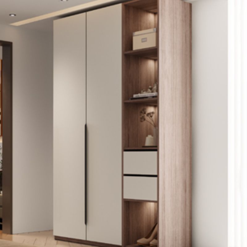 Hinged Wardrobe Cabinet Engineered Wood Wardrobe Armoire for Bedroom Clearhalo 'Armoires & Wardrobes' 'armoires_wardrobes' 'Bedroom Furniture' 'furn' 'furn_armoires_wardrobes' 'Furniture' 1200x1200_4d08fe6f-a1fc-4ec1-957d-ca19fbaab2b3