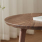 Table d'appoint contemporaine en bois massif, table d'appoint de salon marron